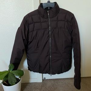 Patagonia Puffer Jacket. Plum/Black. Size L